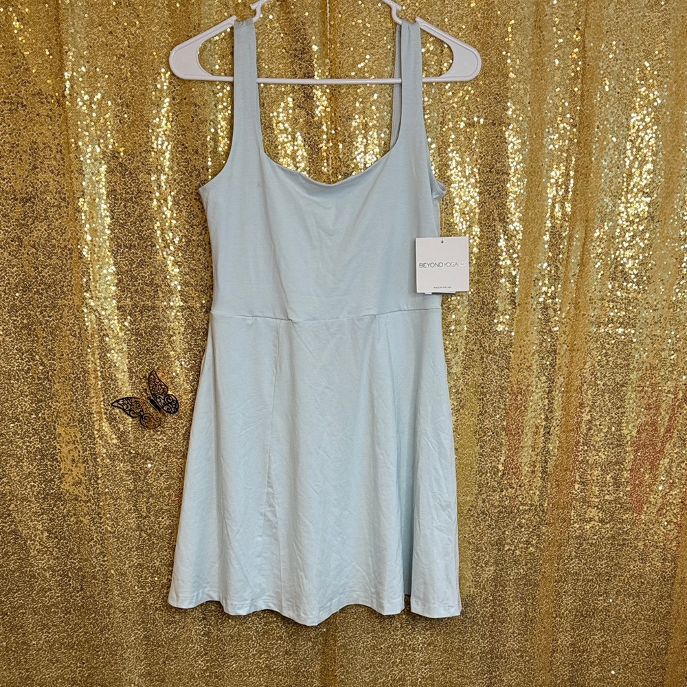 Beyond Yoga Sky Blue Mini Dress